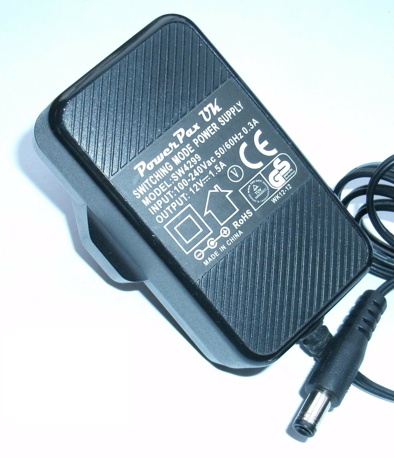 New POWER PAX AC ADAPTER SW4299 12V 1.5A UK PLUG Swiching mode power supply Specification: Brand: